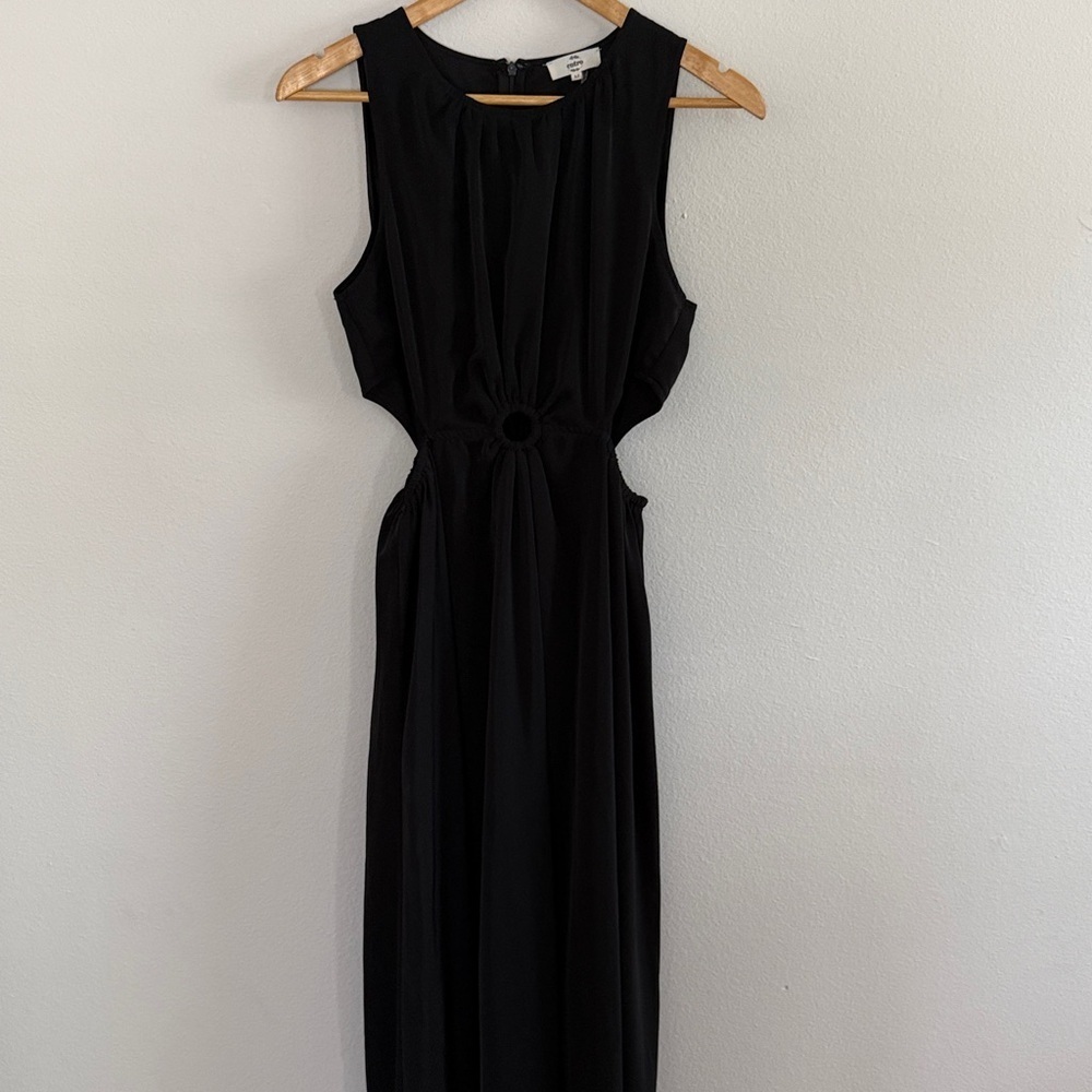 Entro Elegant Black Dress with Cut Outs